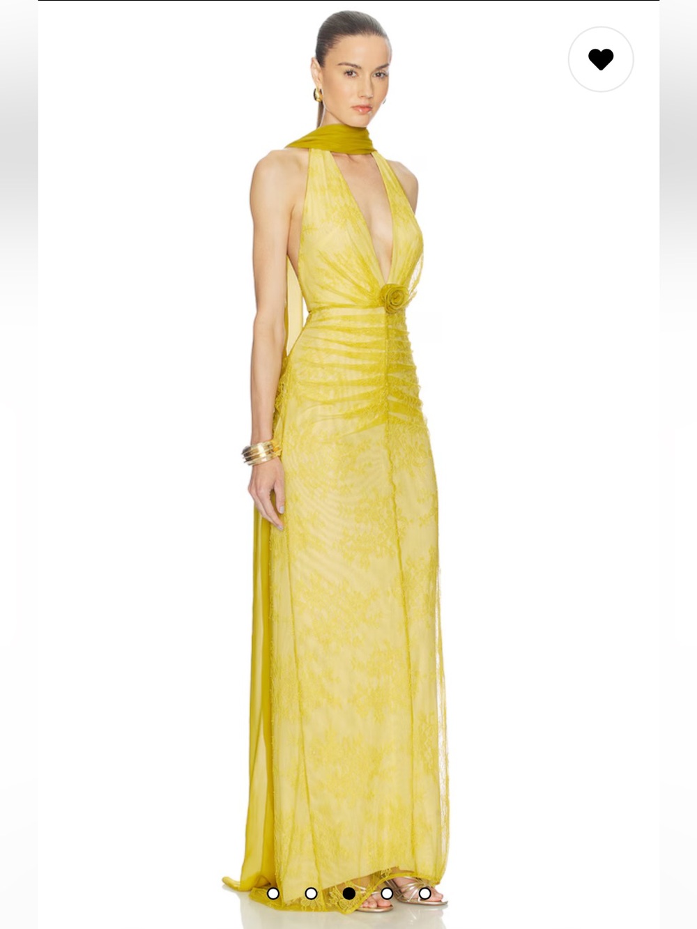DE LA VALI Amora backless dress yellow size 0 - Picture 11 of 14